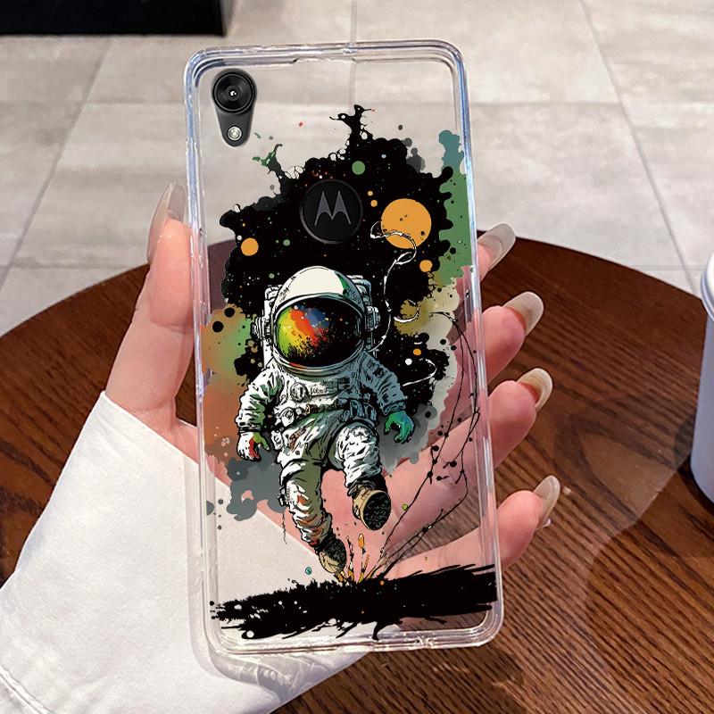 Jelly Casing For Motorola Moto E6 Fundas MOTOE6 Capa Clear Silicone Soft TPU Back Cover Cute Cat Rabbit Heart Protective Case