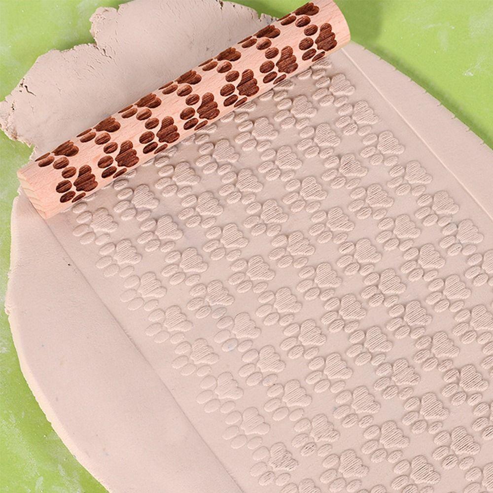 3D Деревянный Прижимной Ролик Креативная Скалка С Тиснением Художественные Принадлежности