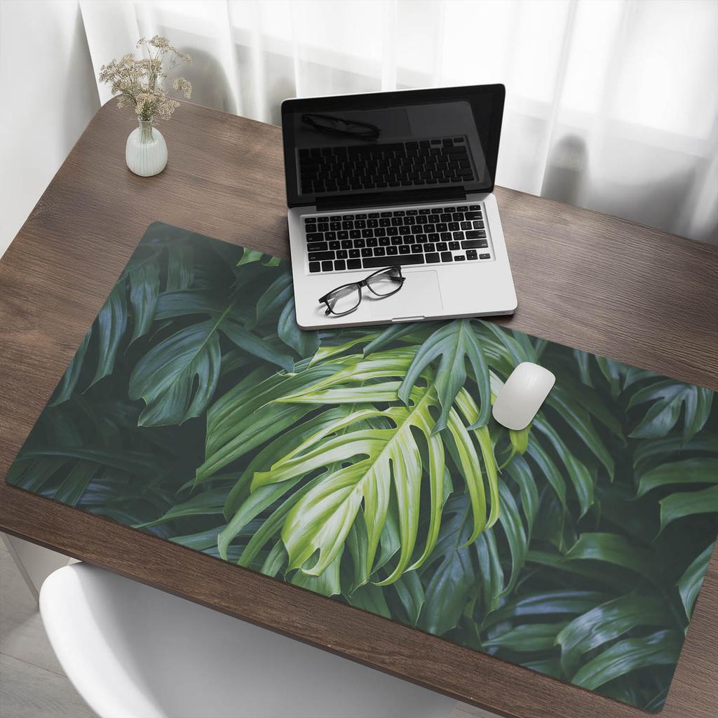 Podkładka Mata Ochronna Biurko Klawiatura Mysz Tropikalne Liście 120X60 Cm