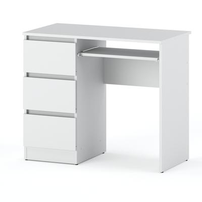 Белый Компьютерный Стол 3 Ящика 90 СМ Школьная Игровая Мебель