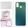 apgo Protective Skin Sticker for the Back Compatible with Tecno Spark GO 2020, Wrap Film, Foil, Vinyl - Pattern Carbon Chameleon CAKA1