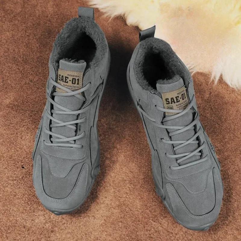 Мужская обувь с мехом, промышленные защитные зимние ботинки для мужчин, размер 44, модные 2025 года, оригинальные предложения, распродажа, низкая цена, предложение Y2k