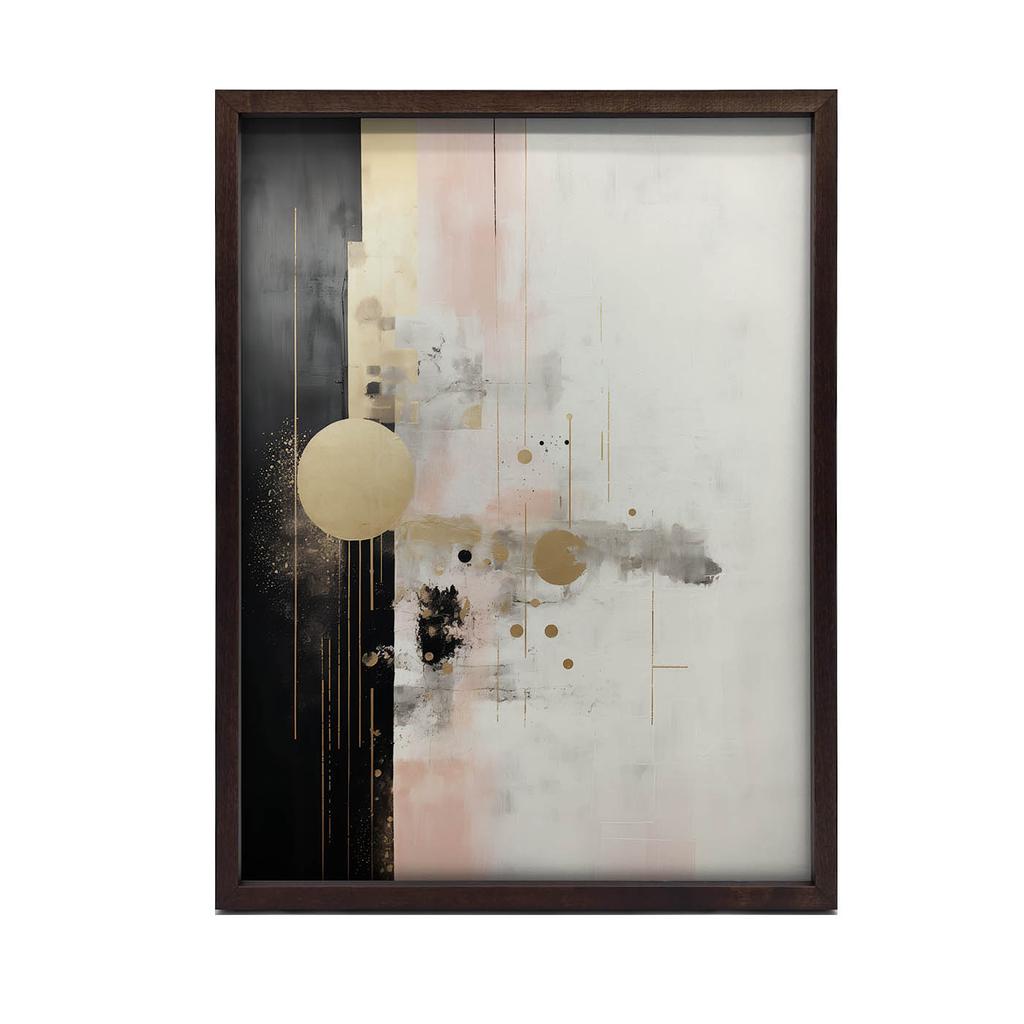Minimalistyczna Harmonia Barw Minimalistyczna Harmonia Barw, 50X70 Cm, Rama Drewniana Ciemny Brąz, Papier Matowy 230 Gsm