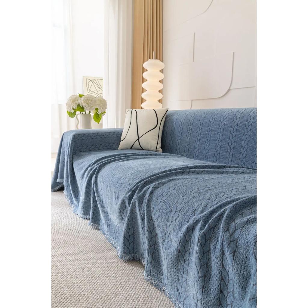 Чехол для диванной подушки с двумя сторонами Чехол для дивана с узором «Шенилл» и узором «Пшеничное ухо» Чехол для дивана Housse Canapé 3 места, наклонный