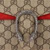 Gucci Dionysus Textured Tiger Head Spur Buckle Logo Print Canvas And Suede Chain Shoulder Bag Women Shoulder Bag Ebony 421970-KHNRN-8698