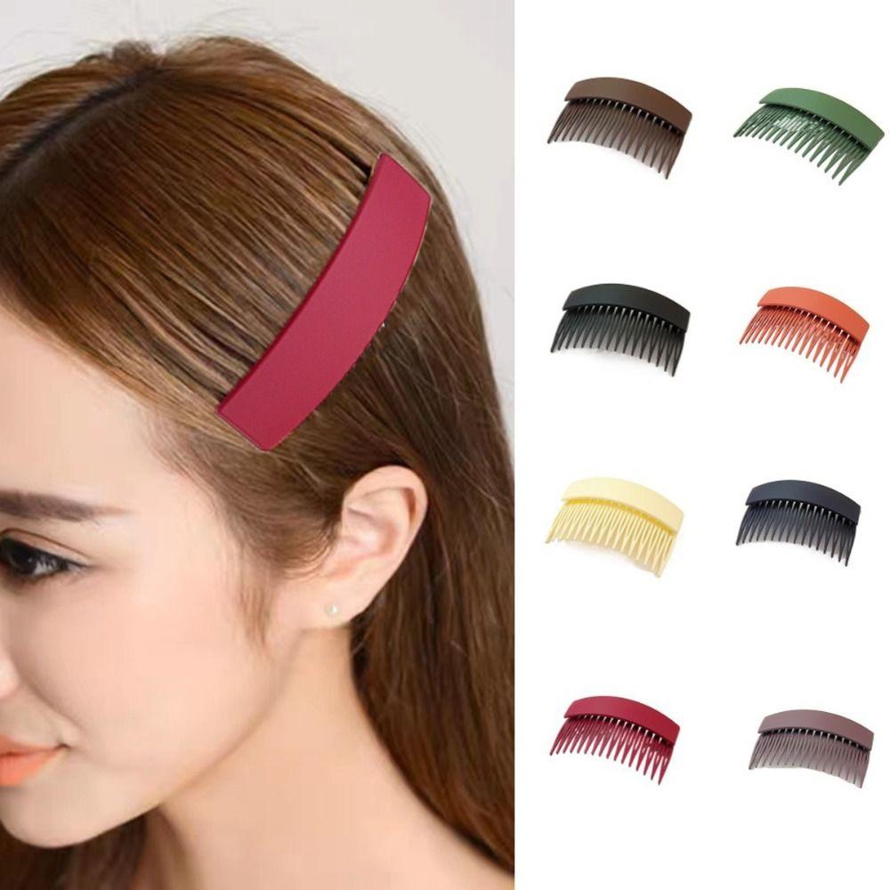 Однотонные фиксированные расчески с зубцами, расческа для укладки волос, головной убор, расческа для детей