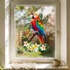 Tropical Macaw Static Cling Glass Sticker for Kitchen Living Room French Window Decor
