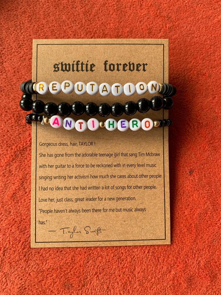 Набор браслетов из полимерной глины Taylor Swiftie Friendship с логотипом из английских букв