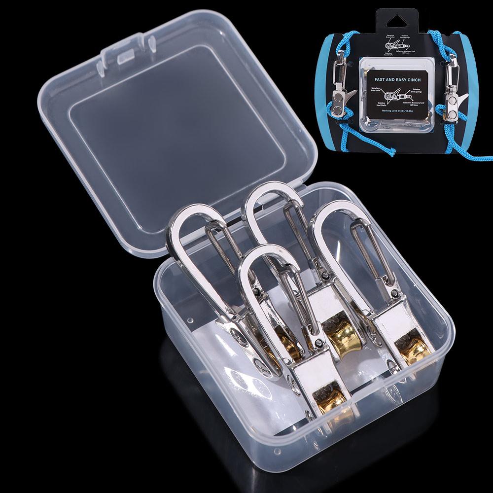 6 Hooks Rope with Roller Tensioner Non-Slip Cable Puller Rope Tension Adjuster  Cargo Tightening