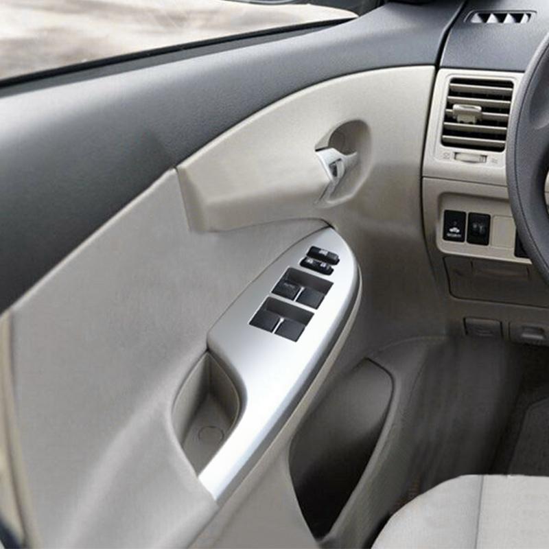 Передняя Задняя Накладка Панели Переключателя Стеклоподъемника для Toyota Corolla 2007 2008 2009 2010 2011 2012 2013 Панель Переключателя Стеклоподъемника