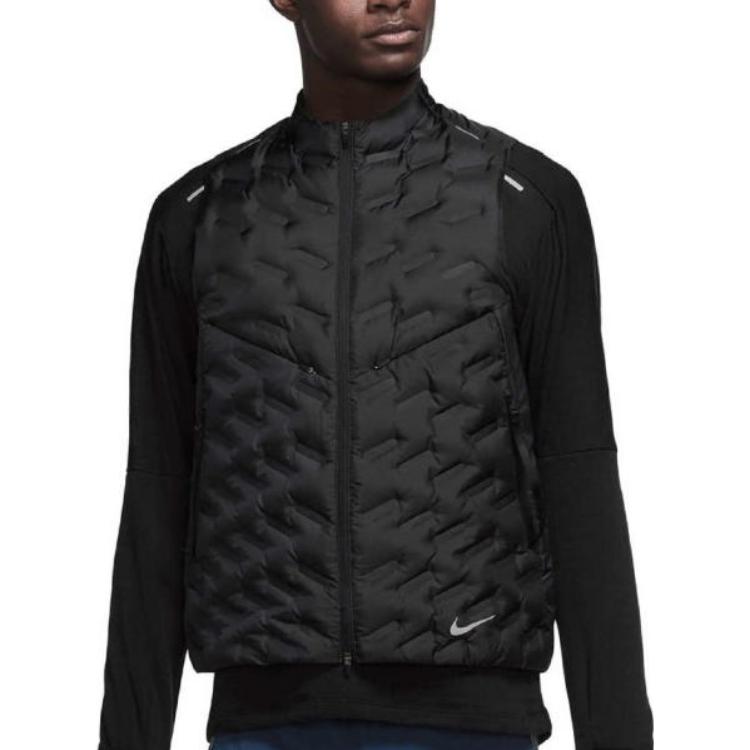 Nike Therma-Fit Adv Repel легкий водонепроницаемый жилет для бега вниз мужские жилеты черные DD5696-010
