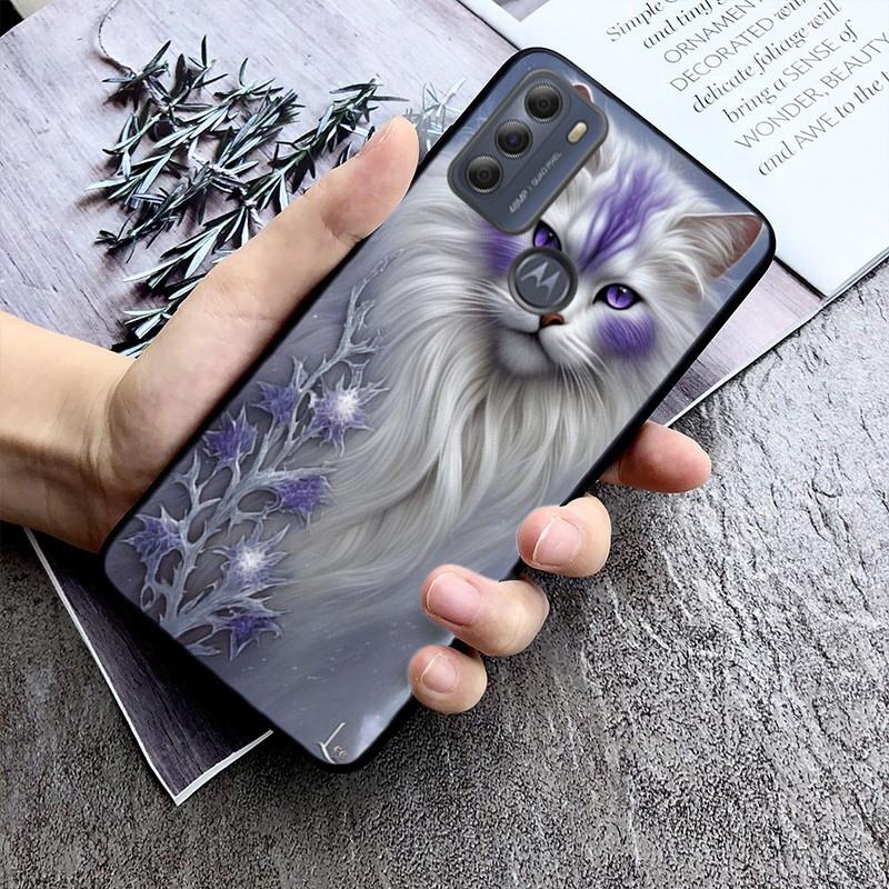 Чехол для телефона Cat Art для Moto Edge 50 40 Pro Edge 40 30 Ultra Neo Fusion G Power G Stylus G Play E32 E20 E40