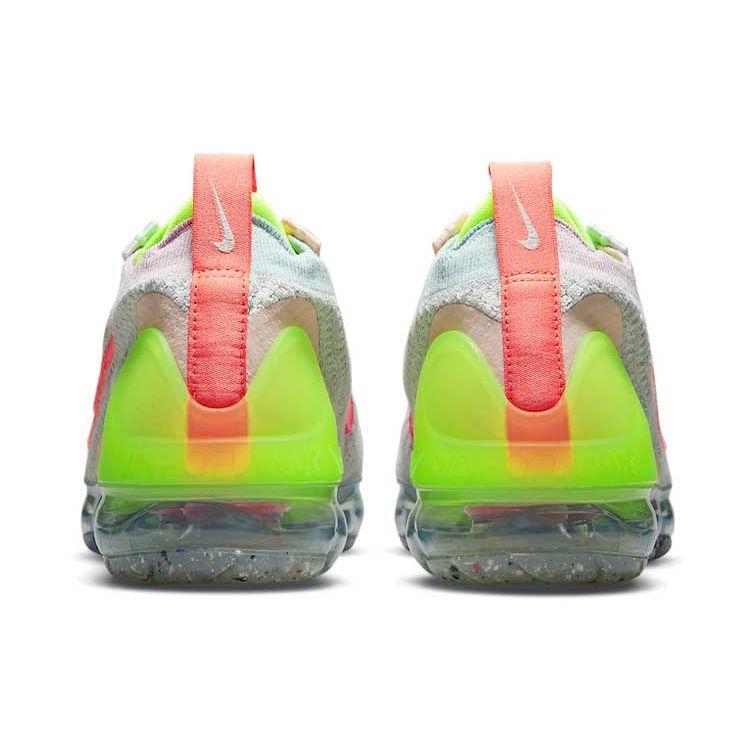 Nike Air VaporMax 2021 Flyknit Neon Women Sneakers Grey Photon-Dust Bright-Mango DH4088-002