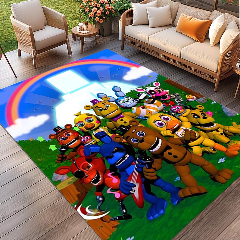Five Nights at Freddy's Print Rug, Washable Floor Carpet, For Entryway Dorm Laundry Room Office Study, Home Decor Birthday Christmas Gift