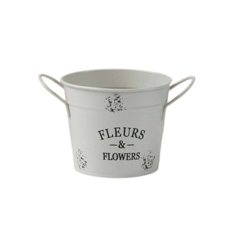 Ремесленное Железное Кашпо Декоративное Ведро для Цветов Украшение Круглый Цветочный Горшок Цветочная Композиция