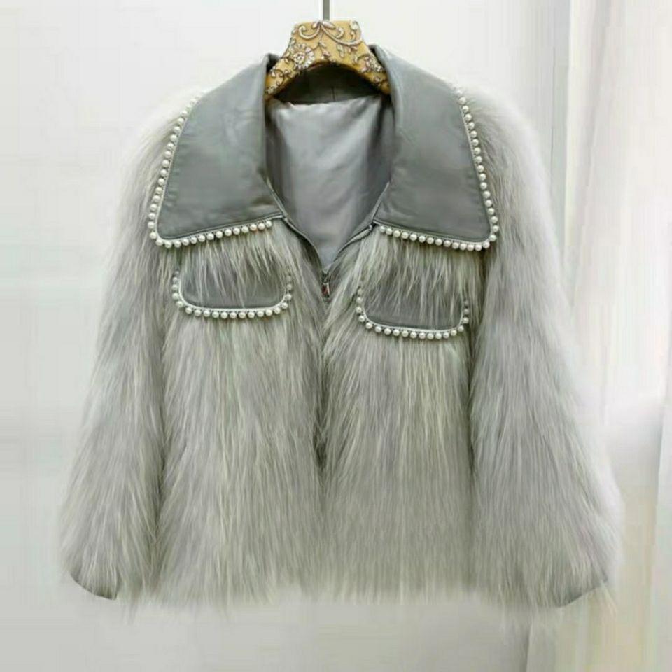 Женская укороченная куртка из искусственного меха с отворотами, кардиган с накладными плечами, зимнее пушистое пальто из искусственного меха, короткое плюшевое пальто, верхняя одежда, осеннее пальто