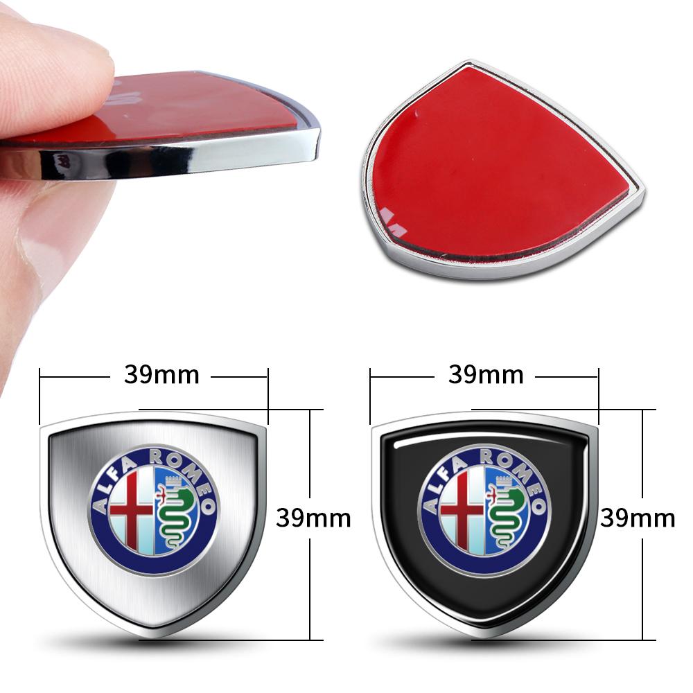 YYCE3 1pc 3D Metal Shield Emblem Car Window Trunk Decor Sticker For Alfa Romeo Logo 159 Giulietta Mito 147 F1 Stelvio Volante Styling
