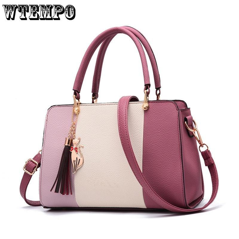 WTEMPO Сумка через плечо для женщин, сумки-мессенджеры, женская сумка из искусственной кожи в стиле ретро с кисточками