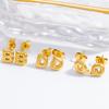 Earrings Electroplated 18k Gold Earrings, Light Luxury, Non-fading, High-end Women's Autumn and Winter Earrings and Studs
