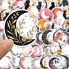 50 шт. Наклейки Лунный цветок Искусство Цветы Кот Винил Водонепроницаемые Наклейки для Бутылок с водой Ноутбука Багажа Чашки Компьютера Мобильного телефона