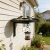 Wall Mounted Metal Bird Bath with Feeder Hook, Durable Bowl for Outdoor, Easy Install for Garden, Patio & Fence, Ideal for Birds