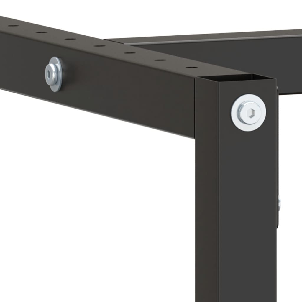 Vidaxl Rama Do Stołu Roboczego, Czerwono-Czarna, 180X57X79 Cm, Metal