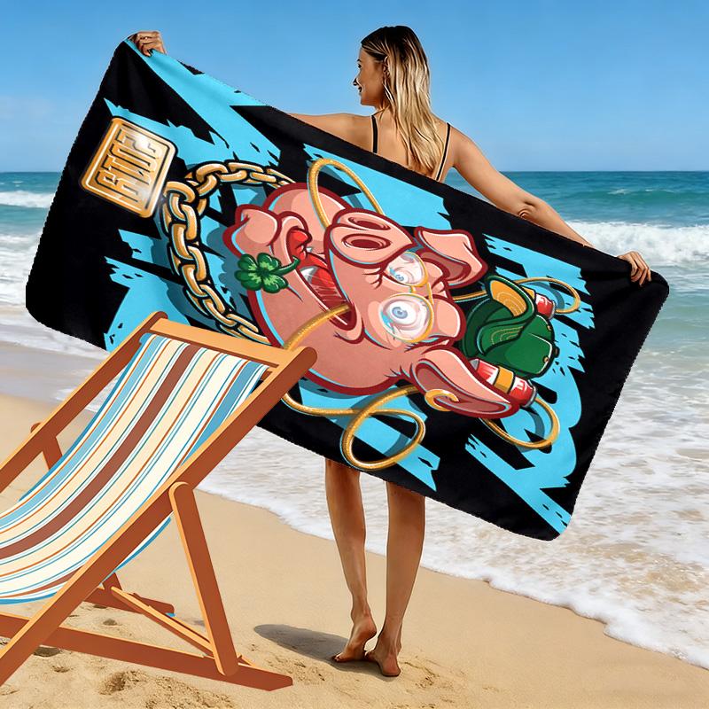 Brick wall soccer 2D Flat Print Beach Towel, Large Soft Quick Dry Towel for Beach Camping SwimmingZSTJ0915461