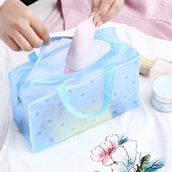 Портативная дорожная водонепроницаемая косметичка с цветком, органайзер для мытья ванны, сумка для хранения