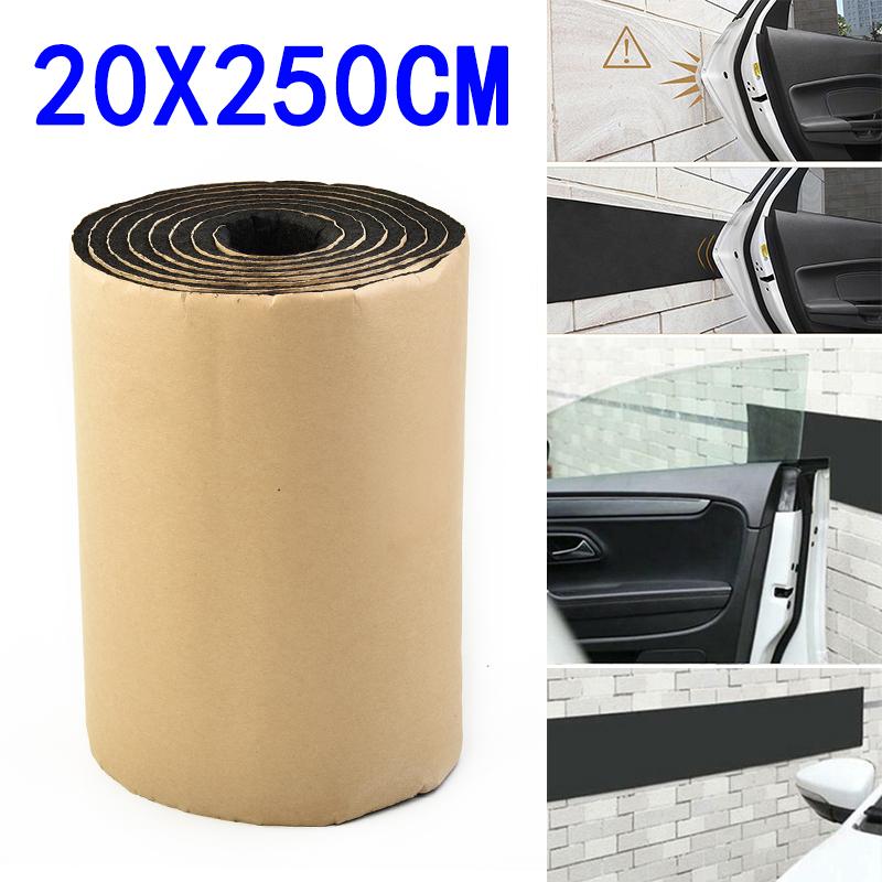 250x20cm 6MM Car Door Protector Garage Rubber Car Styling Wall Guard Bumper Safety Parking Lip Bumper Interior Mirrors 6