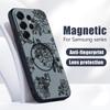 Магнитный Чехол Для Magsafe Для Samsung Galaxy S26 Ultra S25 Edge S24 Plus S23 FE S22 A54 A55 A56 5G Рисунок Розы Матовый Чехол