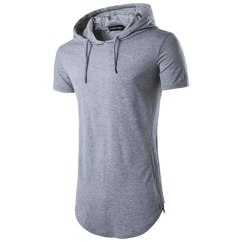 Mens Slim Fit Short Sleeve Hooded Tee With Premium Quality Muscle Tops For Casual Fashion
