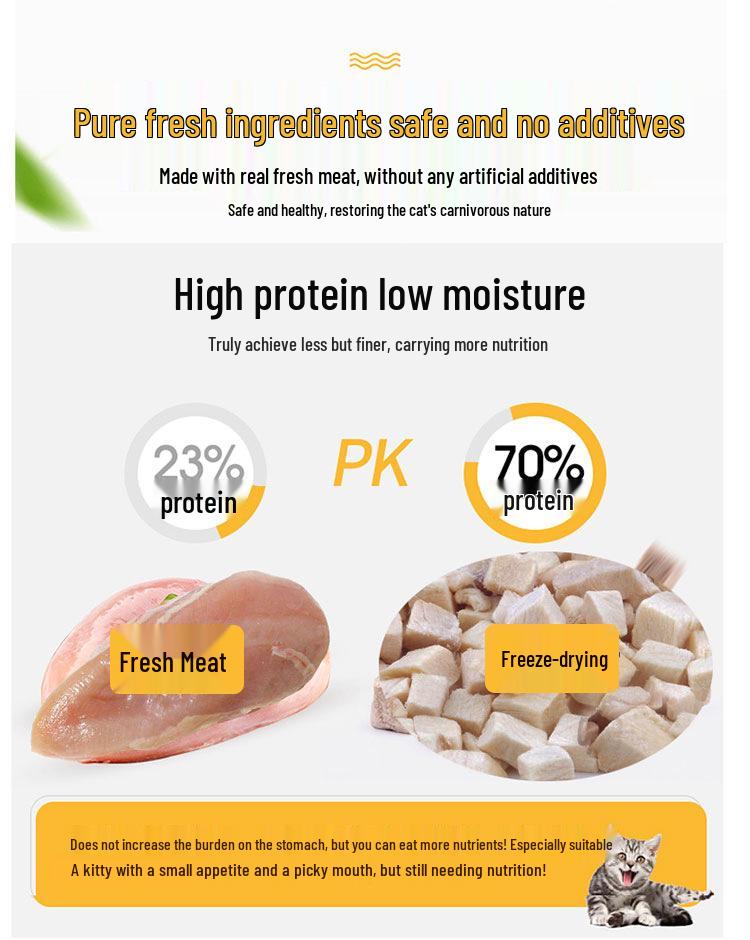 250 г Сублимированный антарктический криль и курица, утка, говядина, кубики трески для питомцев