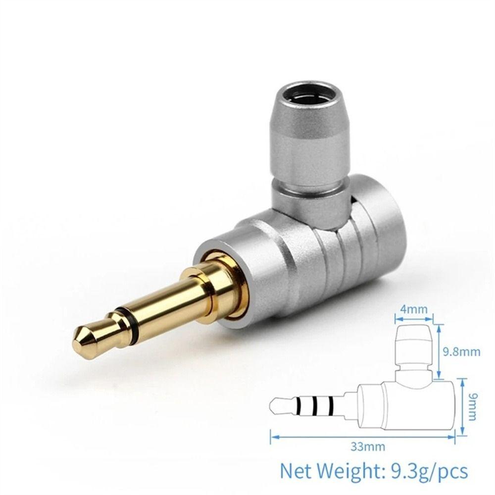 Conector Wire Connector 2 3 4 Poles L Type Audio Connectors 3.5mm Jack Plug 90 Degree Audio Adapter