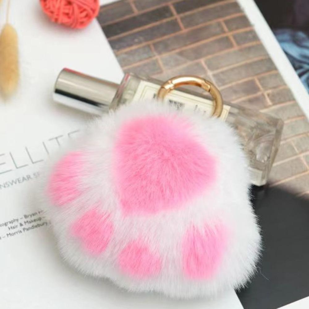 Брелок для ключей Furry Doll Cat's Paw, плюшевая игрушка Cat's Paw, кулон, ювелирное изделие, подарок