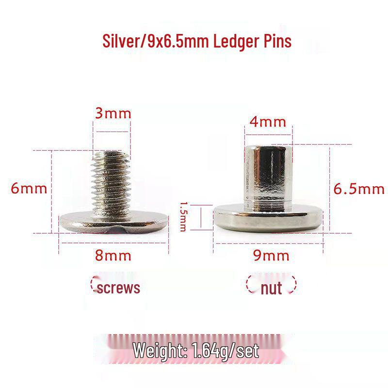 Сумка-винт из нержавеющей стали «папа-мама» с пряжкой из чистой меди и заклепками с плоской головкой, аксессуары для фиксации