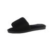 Women House Autumn Winter Furry Slippers Non-Slip Casual Indoor Flats Solid Colors Floor Shoes Ladies Flip Flops Warm Shoes