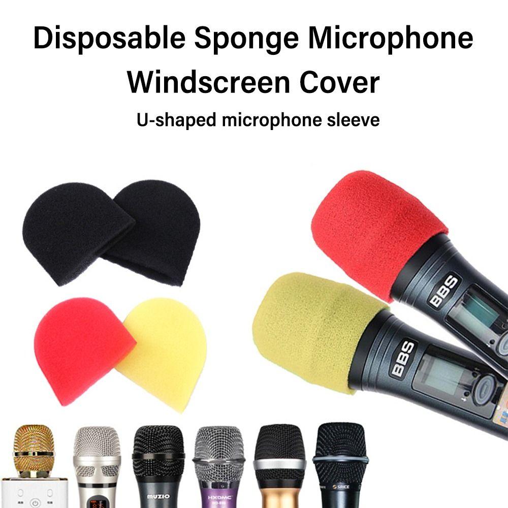 2PCS/Set Disposable Microphone Cover Mic Dust Proof Covers Studio Interview Karaoke DJ