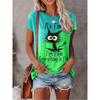 Women's 3D Animal Letter Print Casual Loose Round Neck T Shirts