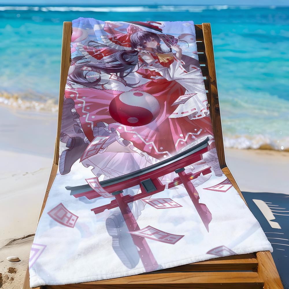 Игра Рейму Хакурей Т-Тохо P-Проекты Полотенце Спортивное Быстросохнущее Туризм Кемпинг Песозащитное Мягкое Легкое Большое Пляжное Полотенце