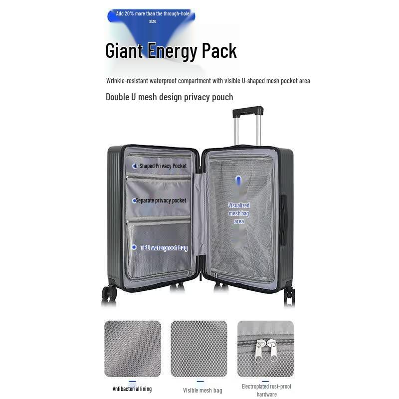 Cmierf Kuect Front-Opening Carry-On PC Luggage