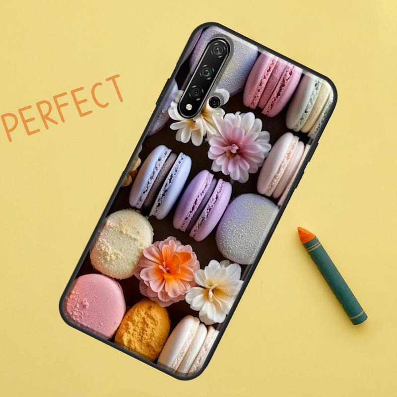 Dessert Ice Cream Macaron Food Case For Huawei Nova 9 10 SE 11i 8i 7i 3i Nova 5T Y60 Y61 Y70 Y90 P20 P30 P40 Lite P60 Pro