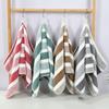 1 Pcs Striped Face Towel Absorbent And Quick Drying Super Soft Skin Friendly Bathing Hand Towel For Home Bathroom