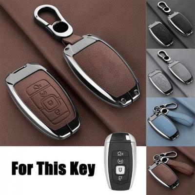 Кожаный чехол для ключа автомобиля из сплава для Lincoln MKC MKZ MKX Navigator Continental