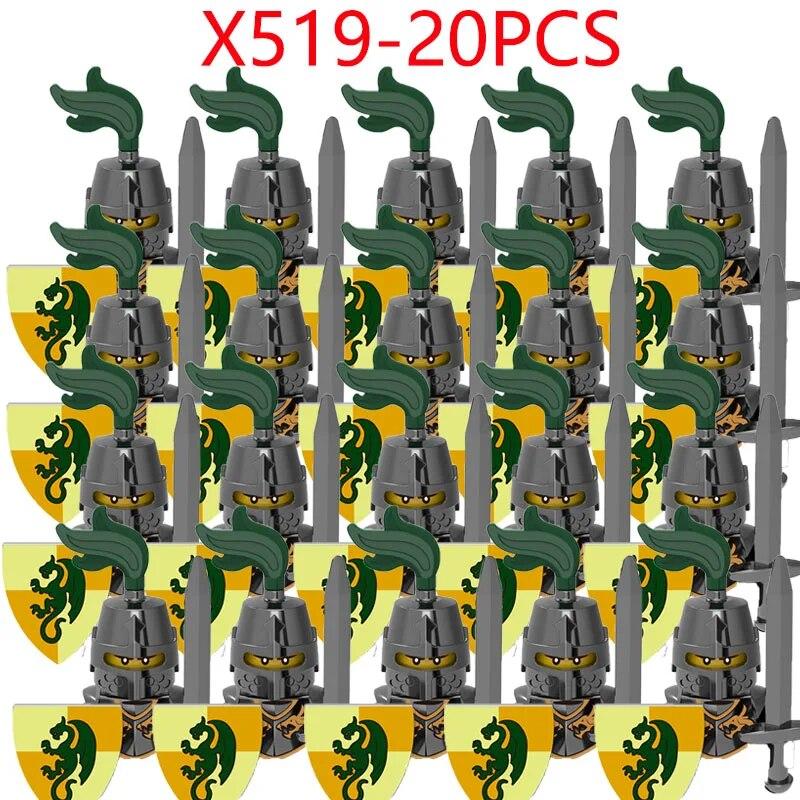Military Building Blocks Medieval Times Roman Solider Figures Toys Adults Kids Gifts Weapons Sword Shield Helmet Cloak Halberd