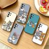 Чехол для телефона Tom and Jerry для Samsung S25, S24, S21, S22, S23, S30, Ultra, S20, Plus, Fe, Мягкий силиконовый черный чехол