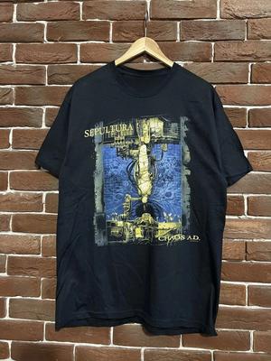 Редкая реклама Sepultura Chaos из 2000-х, с футболкой метал-группы с принтованными узорами для мужчин и женщин...