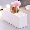 Desktop Makeup Brush Holder 3 Grids Cosmetics Storage Rack Eyebrow Pencil Makeup Brushes Organizer Holder Brush Pot
