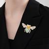 Женская брошь в форме пчелы с отделкой стразами, противоскользящая сумка через плечо для костюма, пальто, воротника, шляпы, шарфа, булавка для одежды, для вечеринки, выпускного бала, невесты