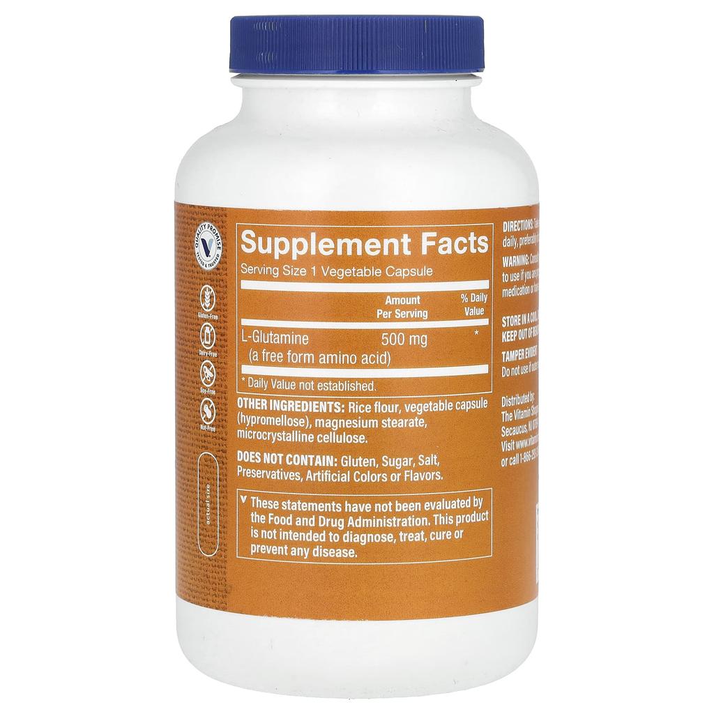 L-Glutamine, 500Mg, 300 Veggie Caps