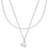 eenie beenie level heart two-line necklace